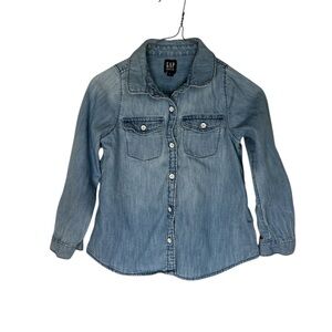 GAP Blue Denim Button Down Shirt